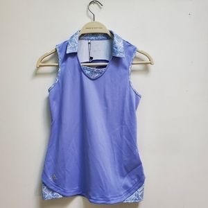 NWT adidas Women's Golf Polo Shirt Sleeveless CD 3724 Chalk Purple Size M